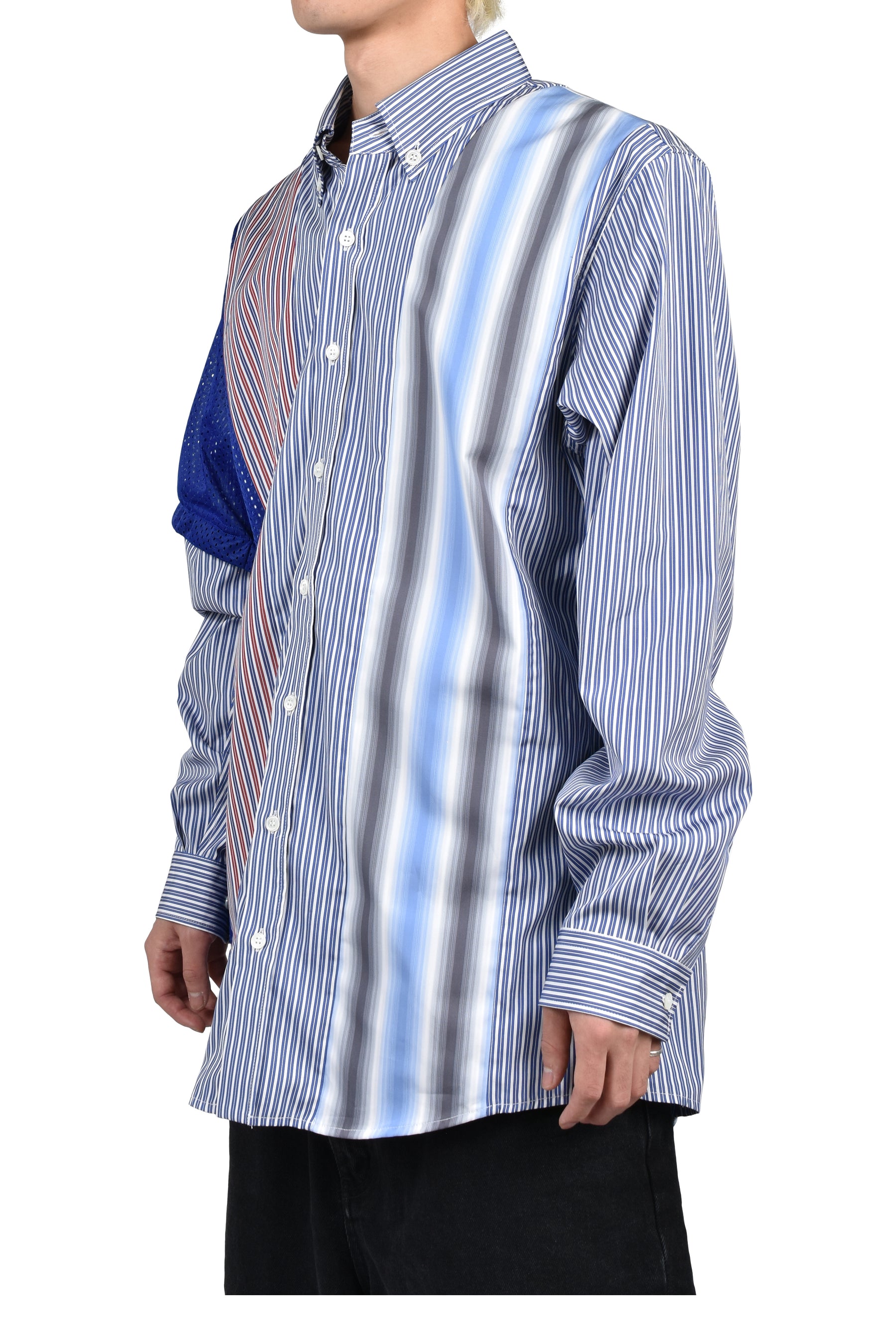 MIX SHIRT // ALL UNIQUE! / WHT/BLU
