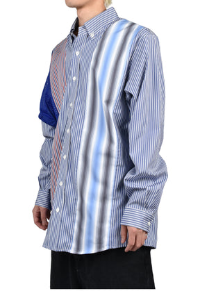 MIX SHIRT // ALL UNIQUE! / WHT/BLU