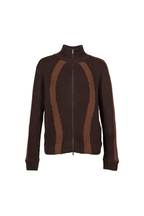 DOUBLE ZIP KNIT / BRW