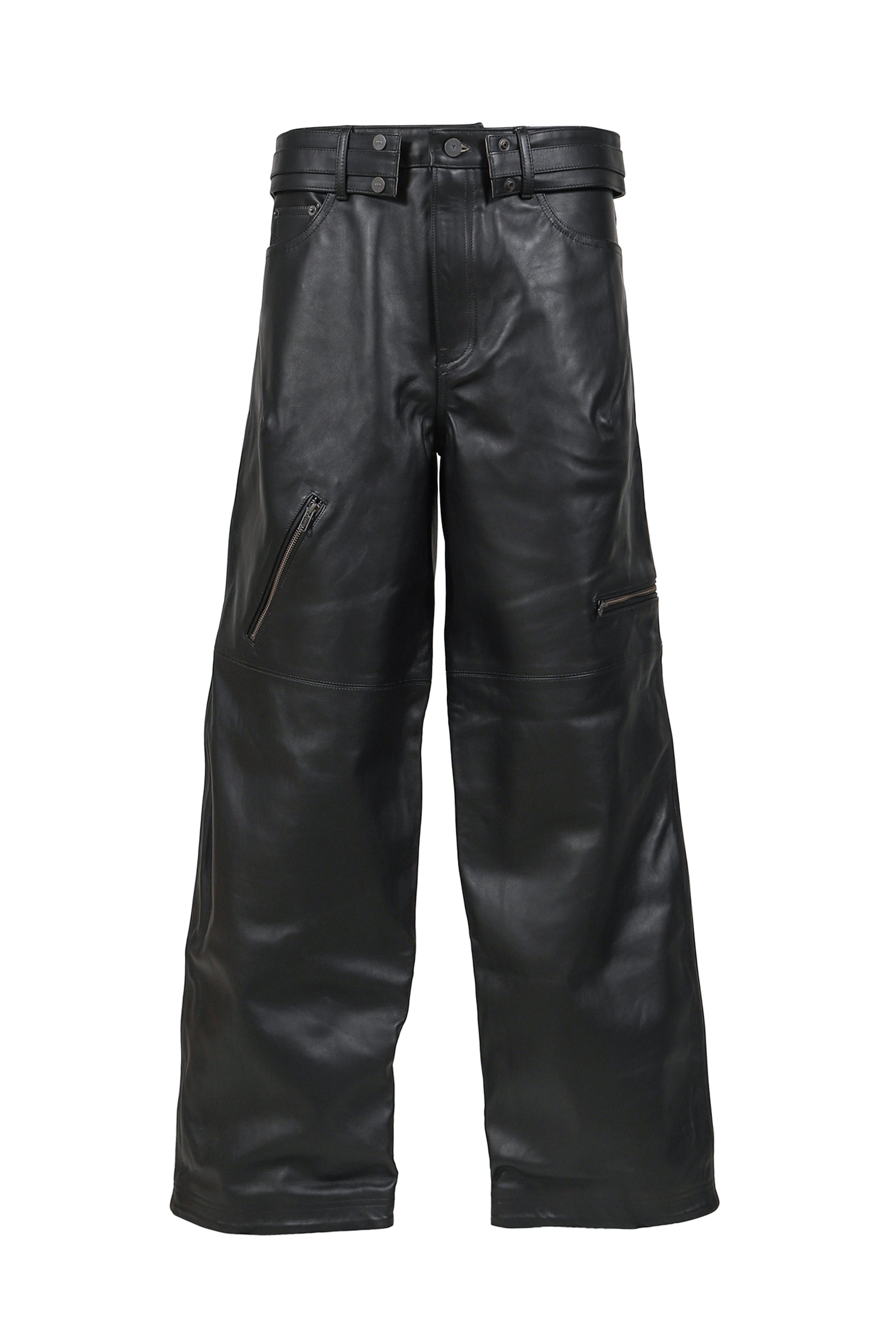 LEATHER PANTS / BLK