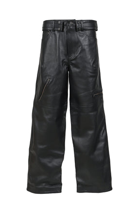 VAIN FW25 LEATHER PANTS / BLK - NUBIAN