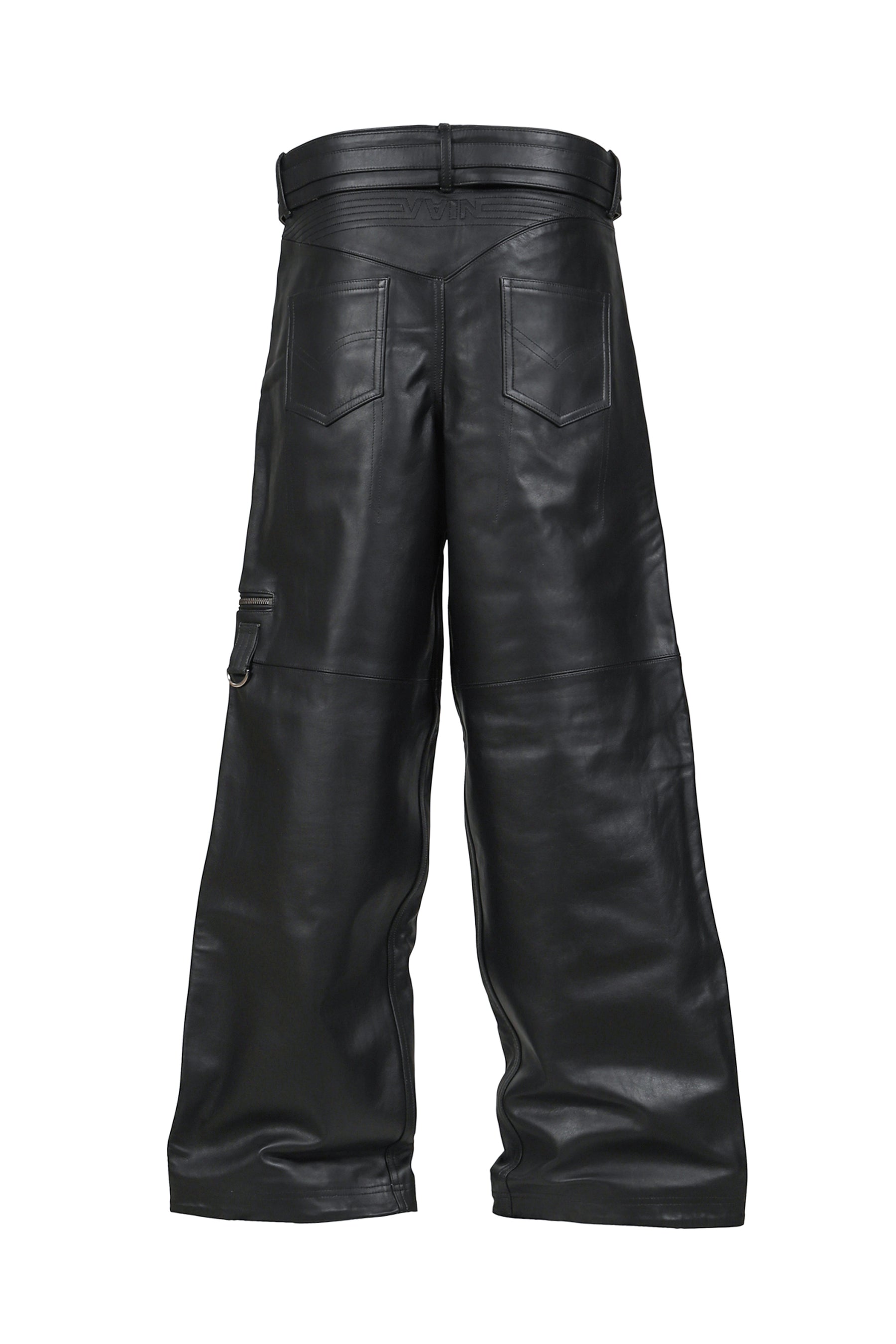 LEATHER PANTS / BLK