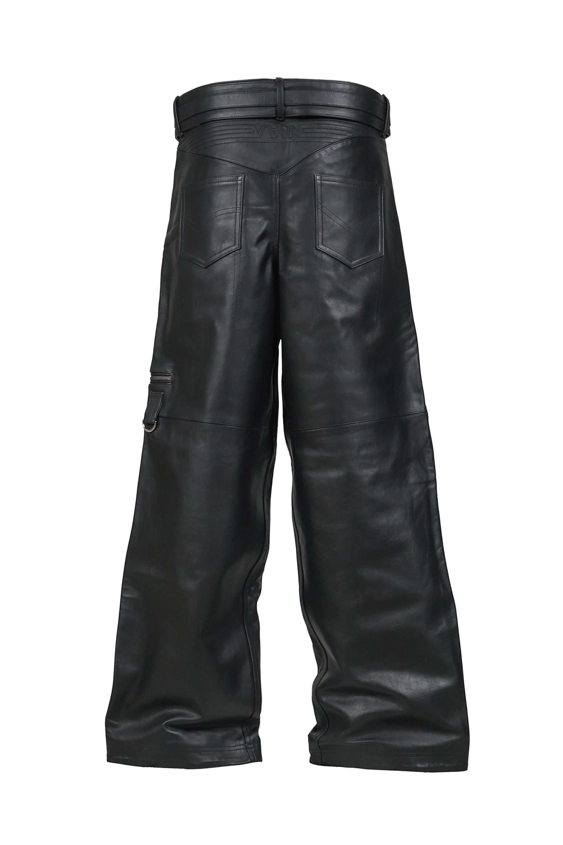 LEATHER PANTS / BLK