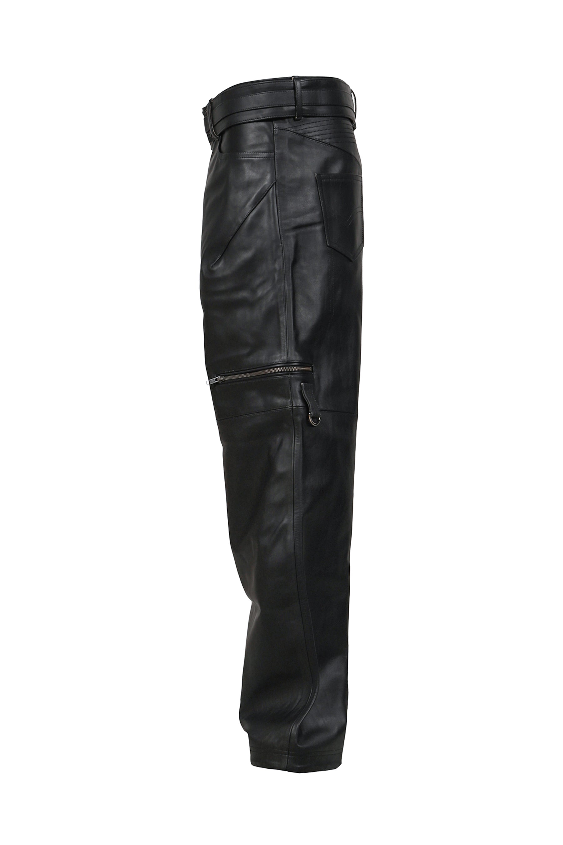LEATHER PANTS / BLK