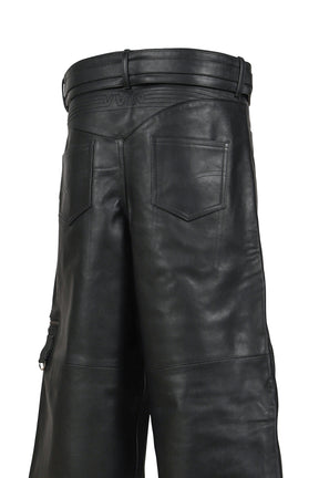 LEATHER PANTS / BLK