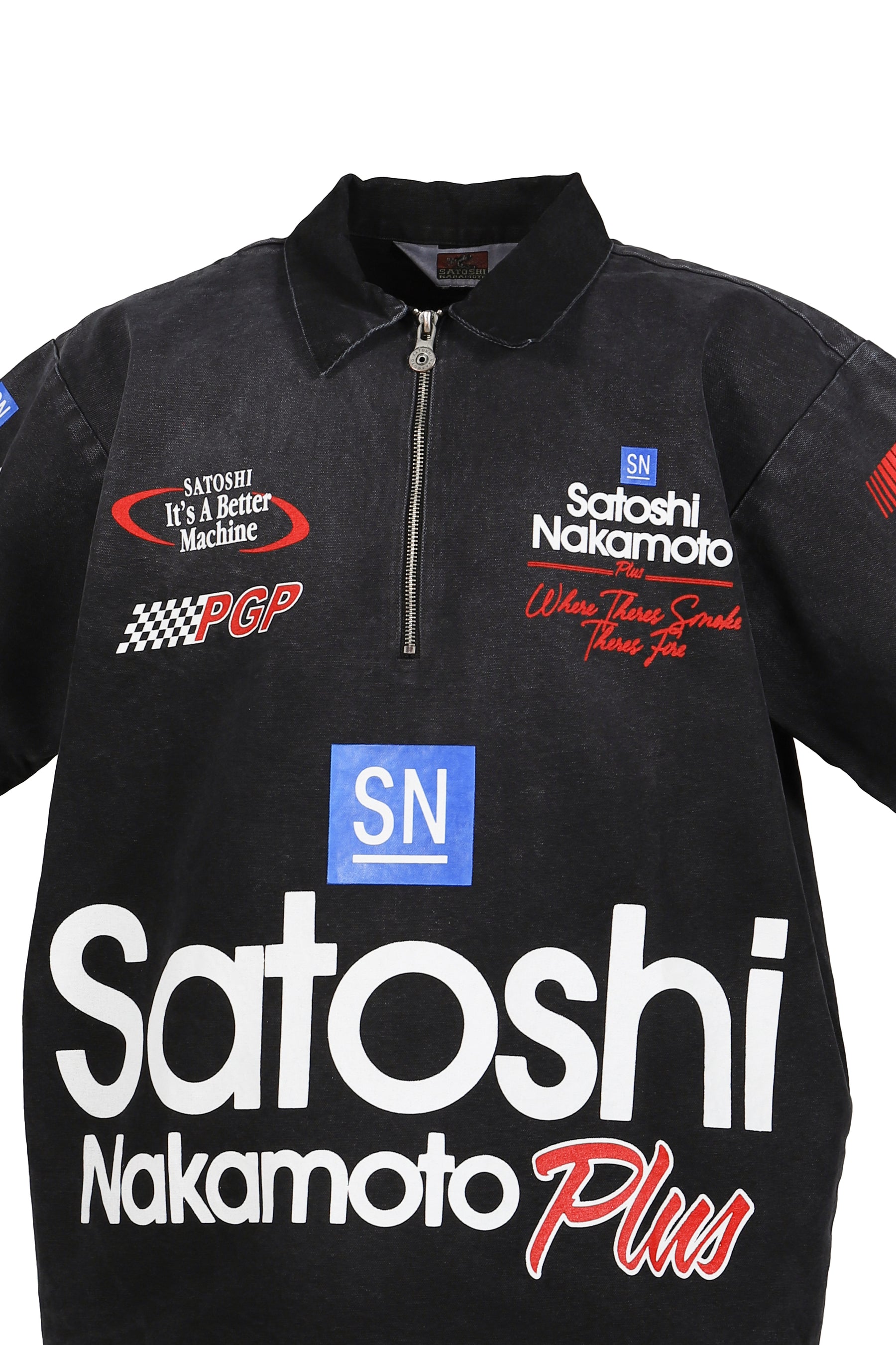 SATOSHI MECHANIC HALF ZIP / VTG BLK