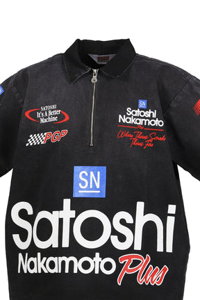 SATOSHI MECHANIC HALF ZIP / VTG BLK