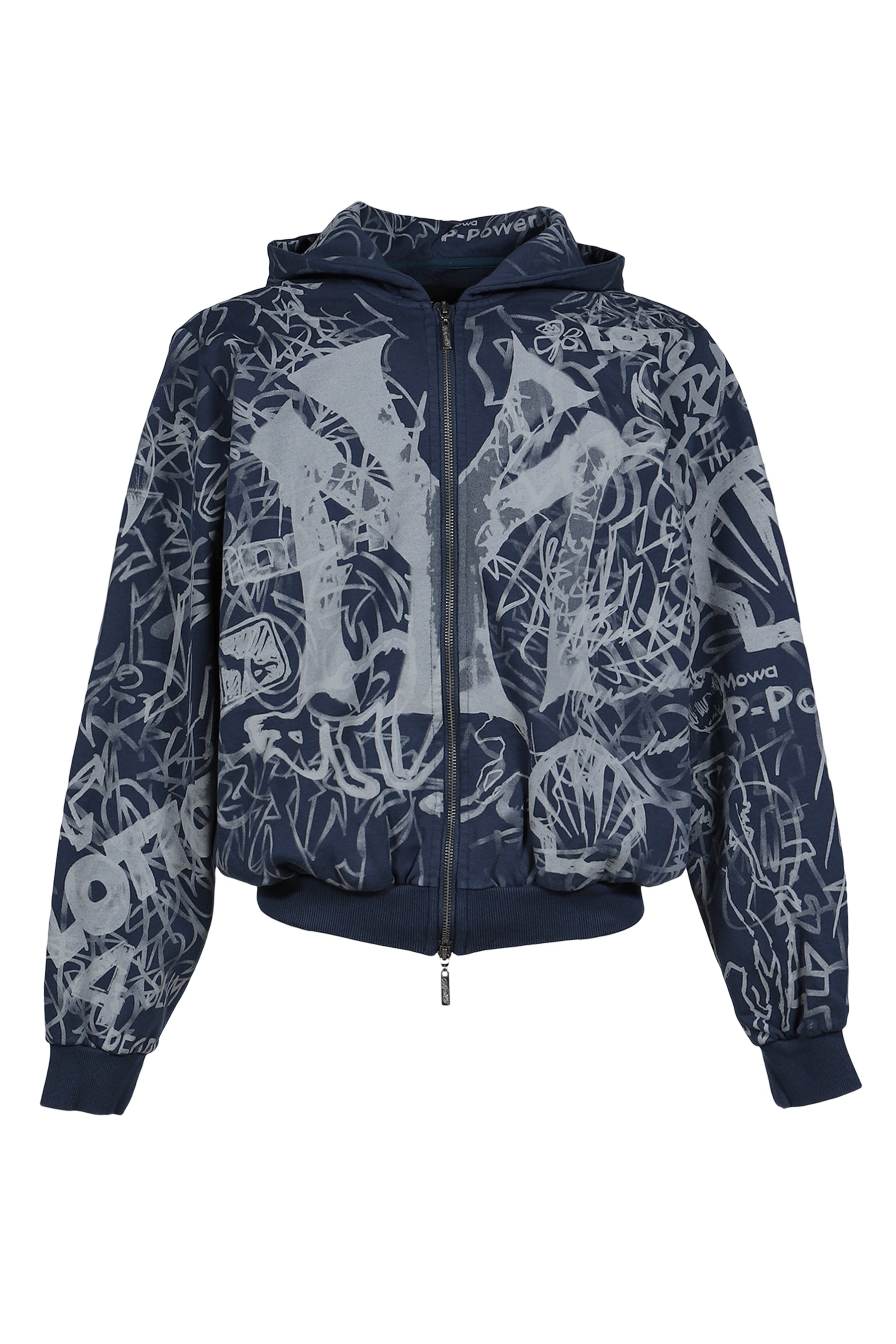 NAVY GRAFFITI TRACK TOP / GRY/BLU