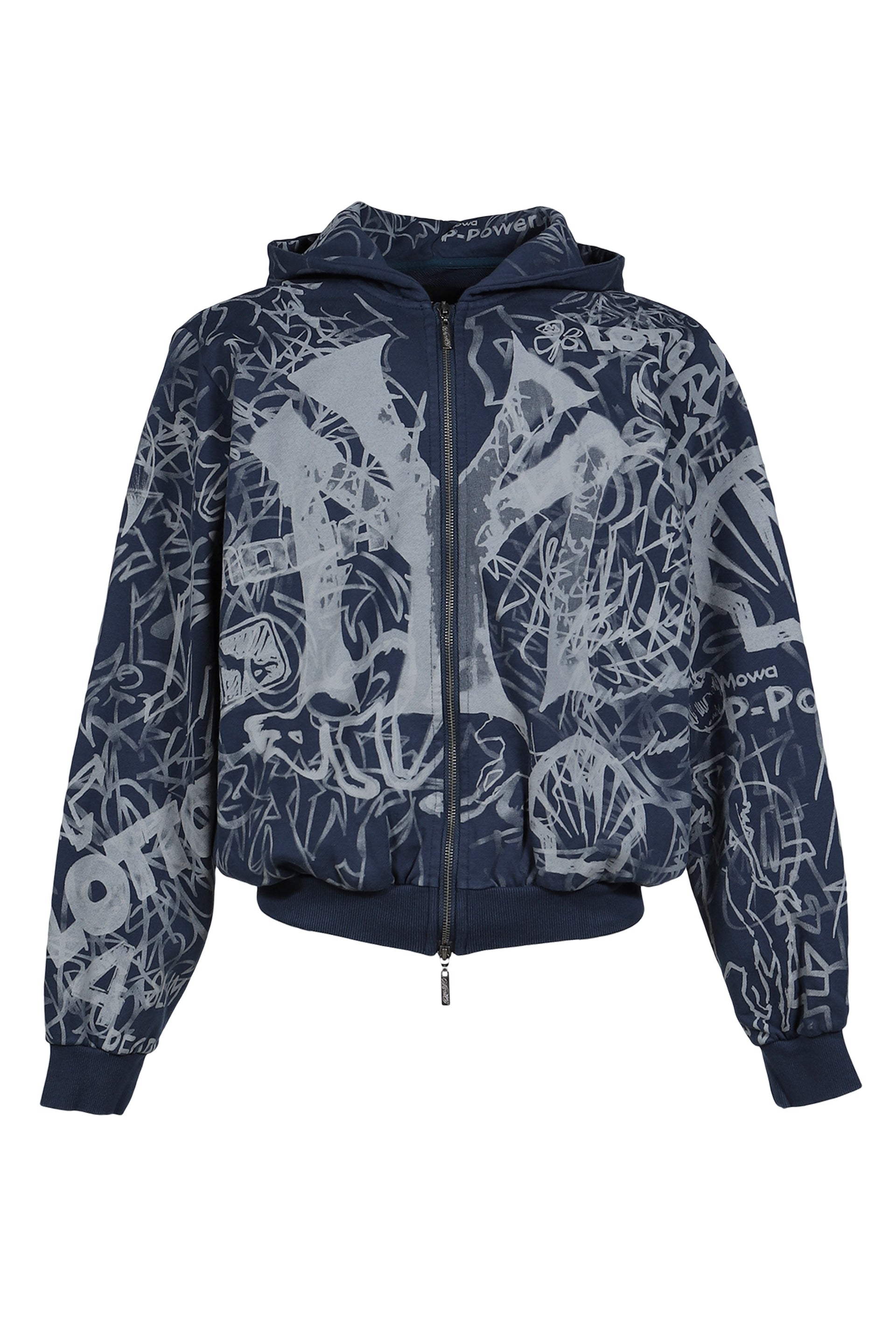 NAVY GRAFITTI TRACK TOP / GRY/BLU