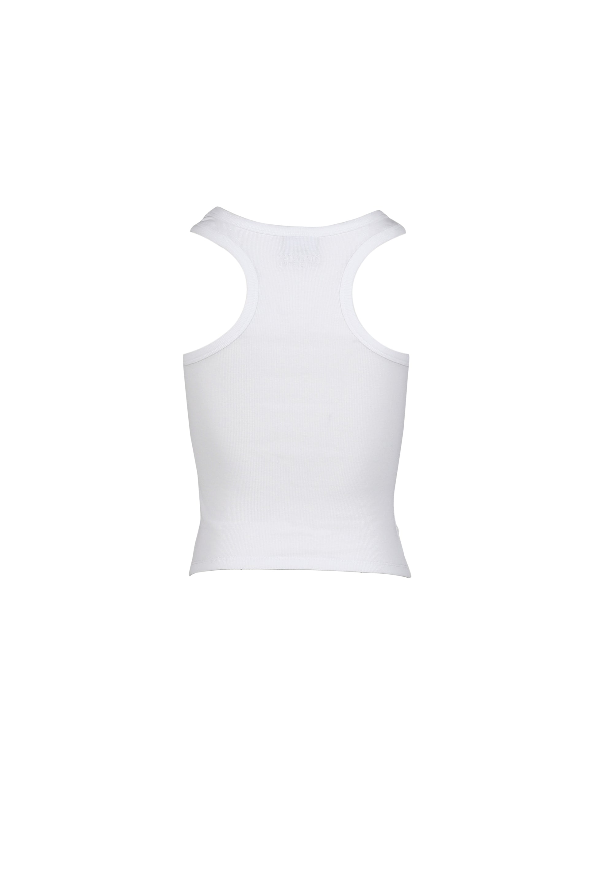 CRYSTAL BIKER CROSS TANKTOP / WHT