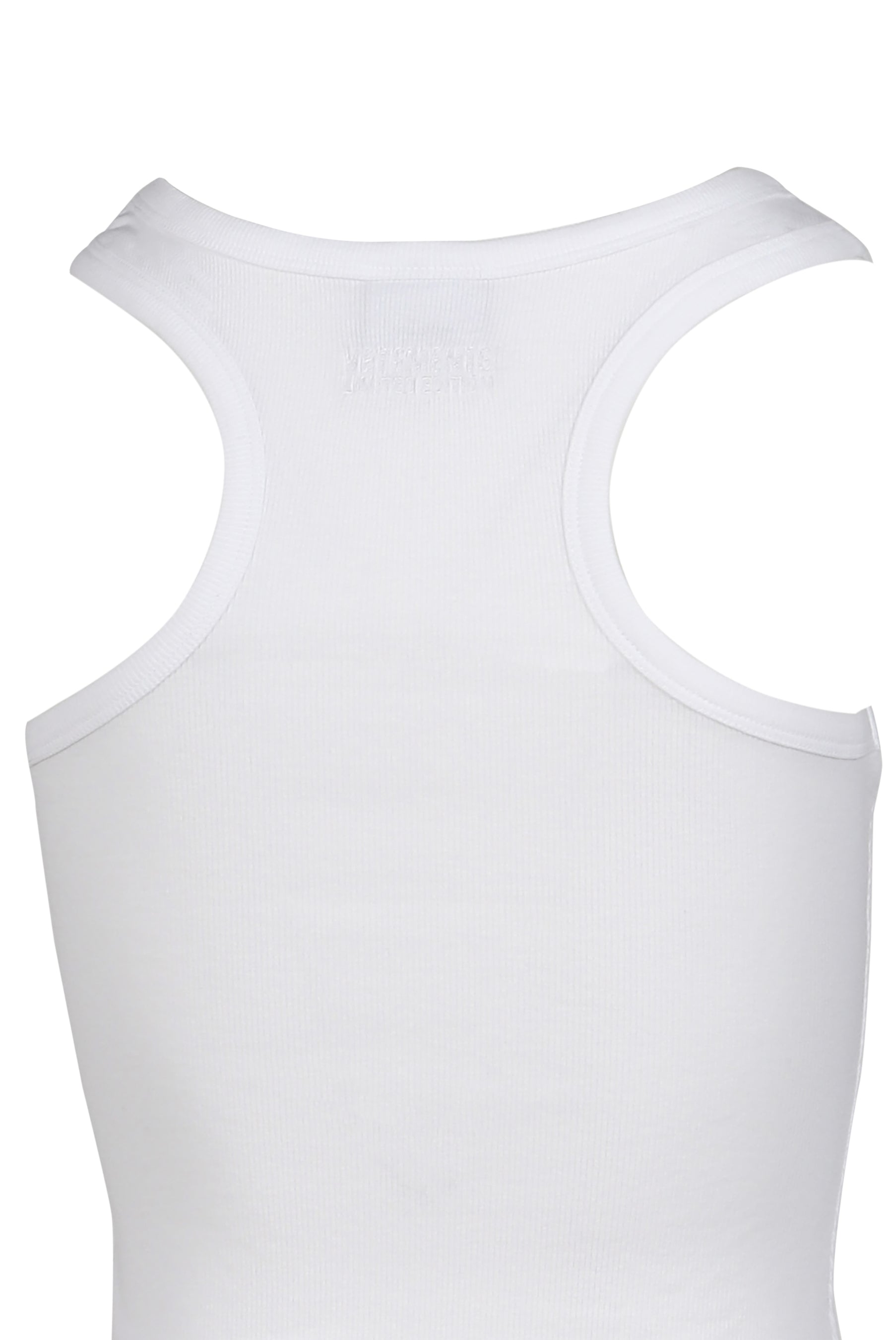 CRYSTAL BIKER CROSS TANKTOP / WHT