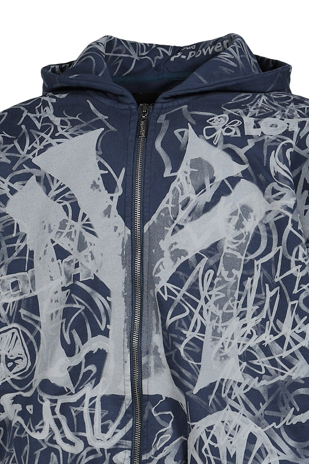 MOWALOLA SS26 NAVY GRAFFITI TRACK TOP / GRY/BLU - NUBIAN