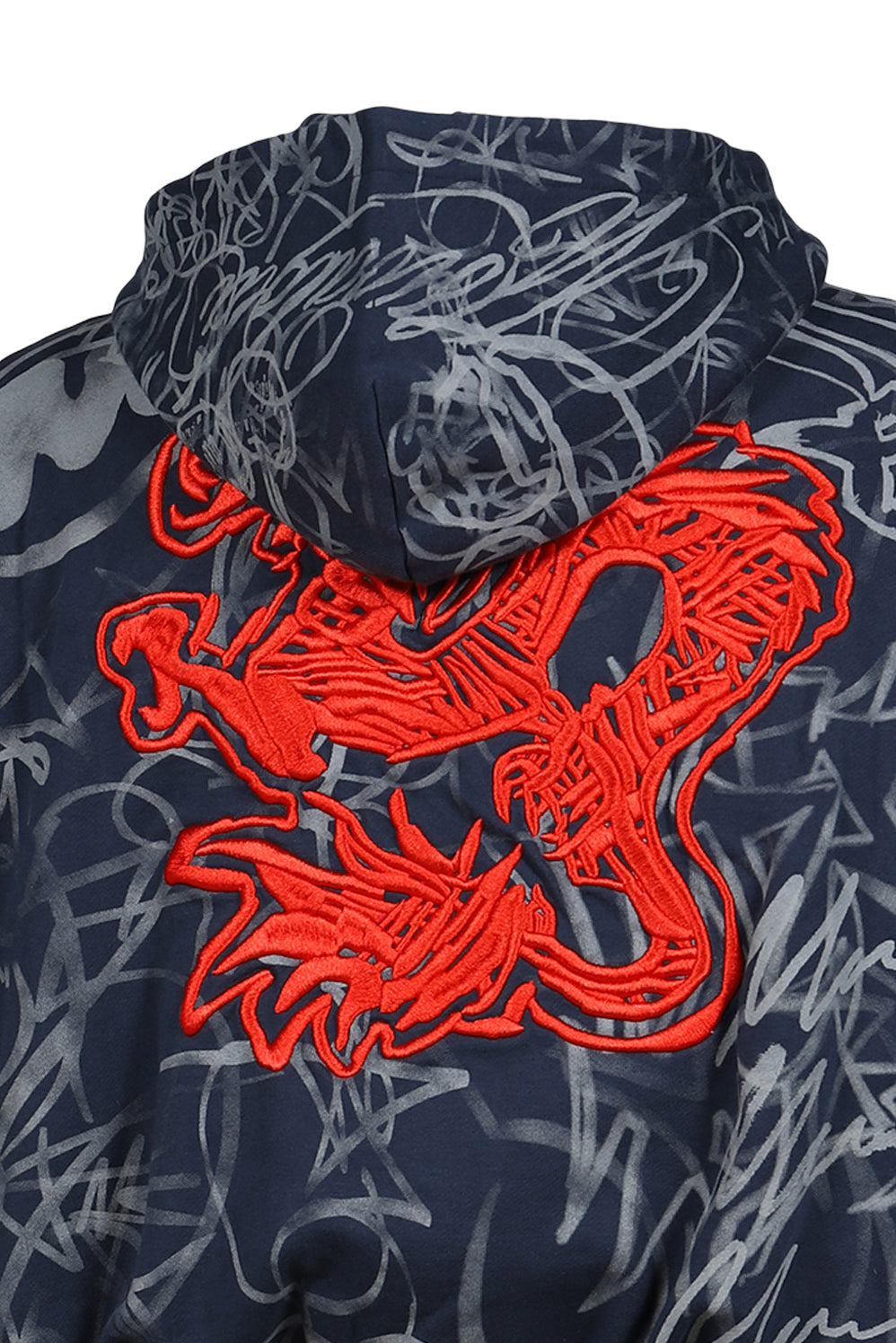 NAVY GRAFFITI TRACK TOP / GRY/BLU