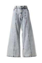 DAMAGE DENIM BAGGY PANTS