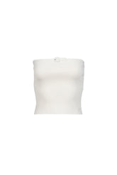 BUCKLE KNIT BUSTIER TOP / NATURAL