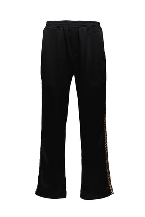CHEETAH STRIPE TRACK PANTS / BLK CHEETAH