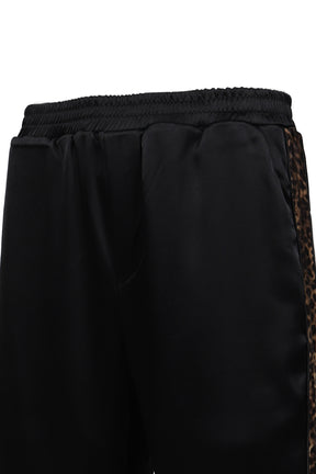 CHEETAH STRIPE TRACK PANTS / BLK CHEETAH