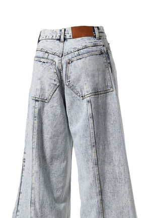 DAMAGE DENIM BAGGY PANTS