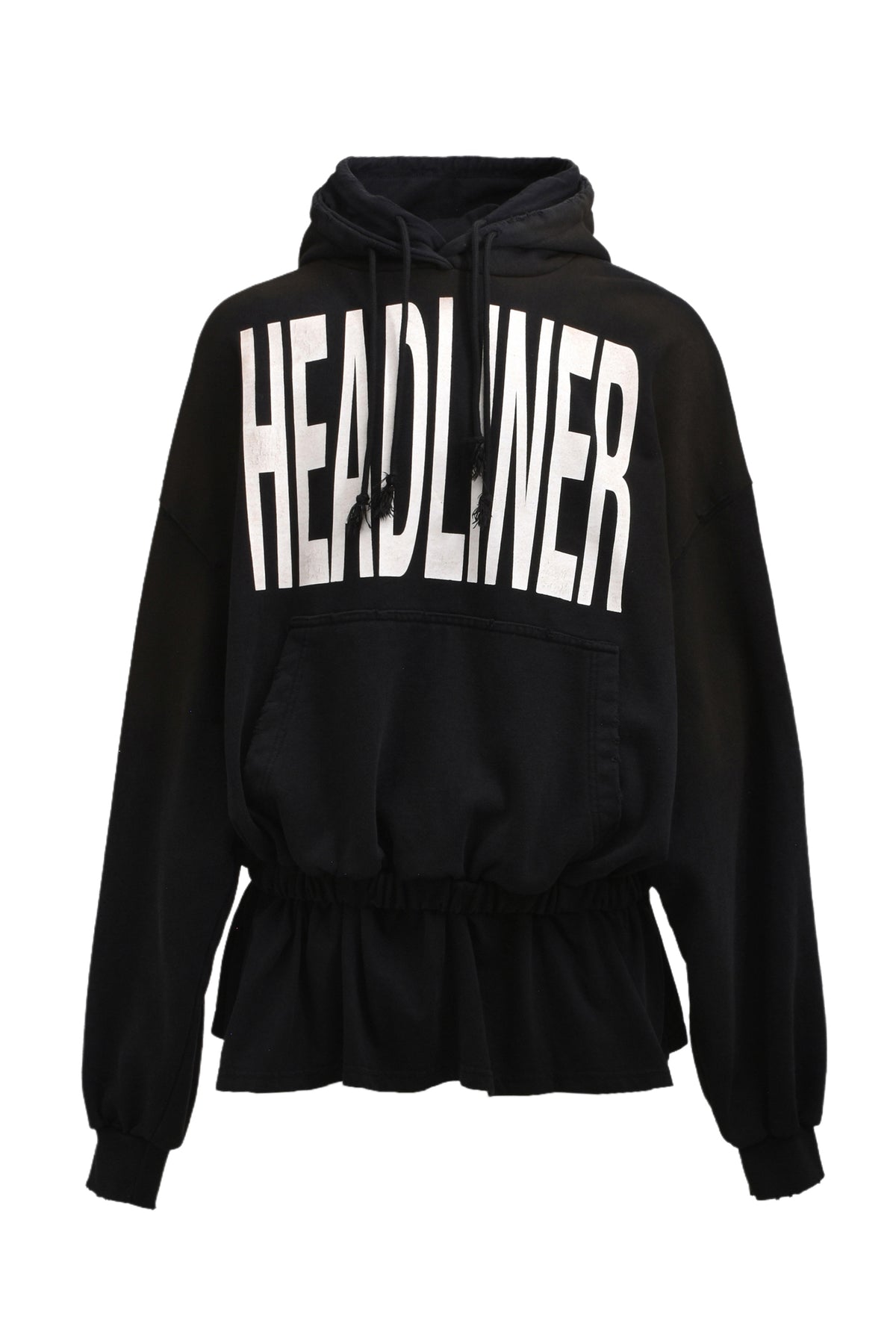 DOUBLE LAYERED HOODIE / BLK