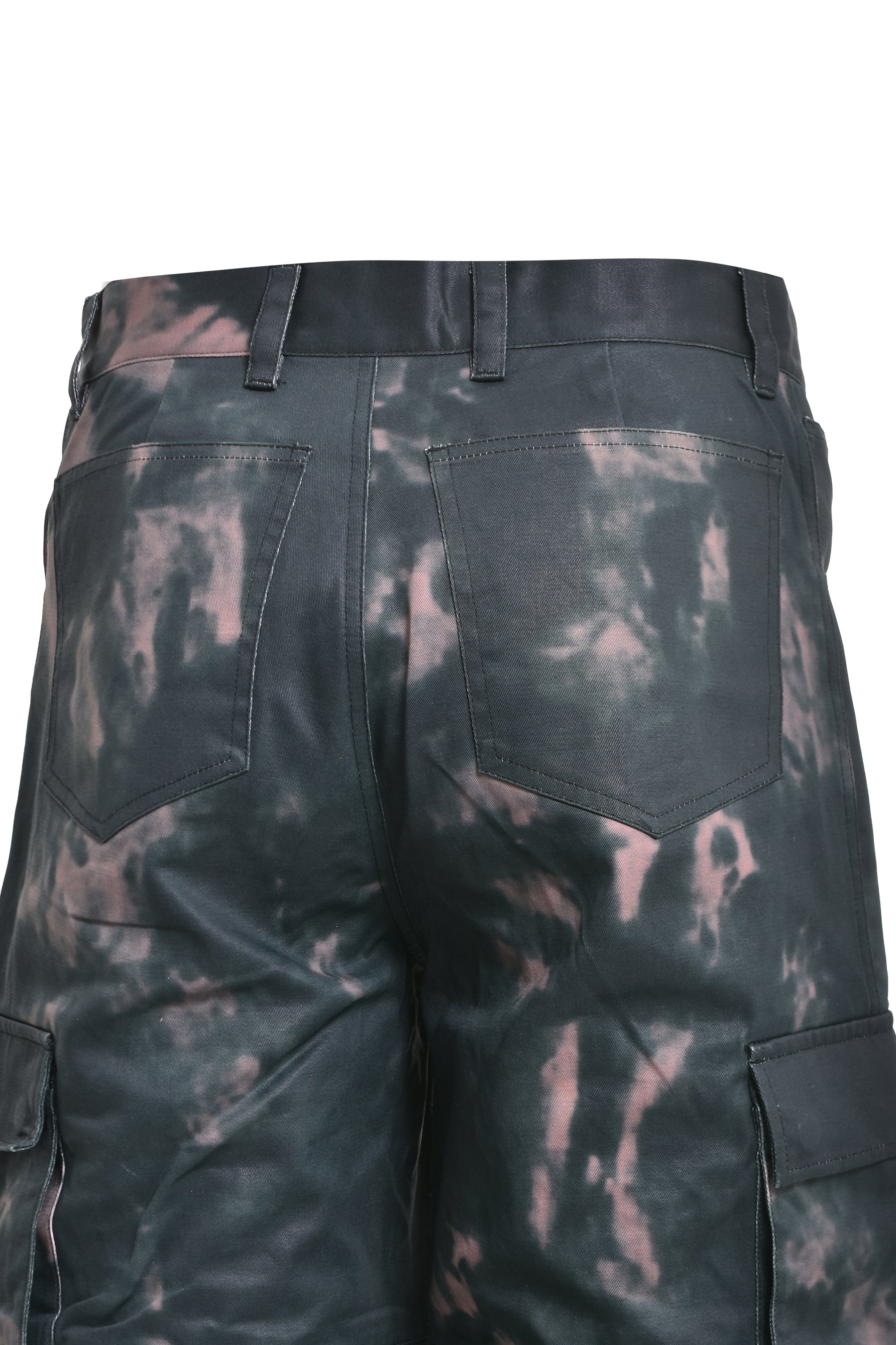 LAST NEST ラストネスト FW23 TIE-DYE CARGO PANTS / BLK -NUBIAN