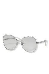 FLOWER GEMSTONE DECORATION GLASSES / SIL
