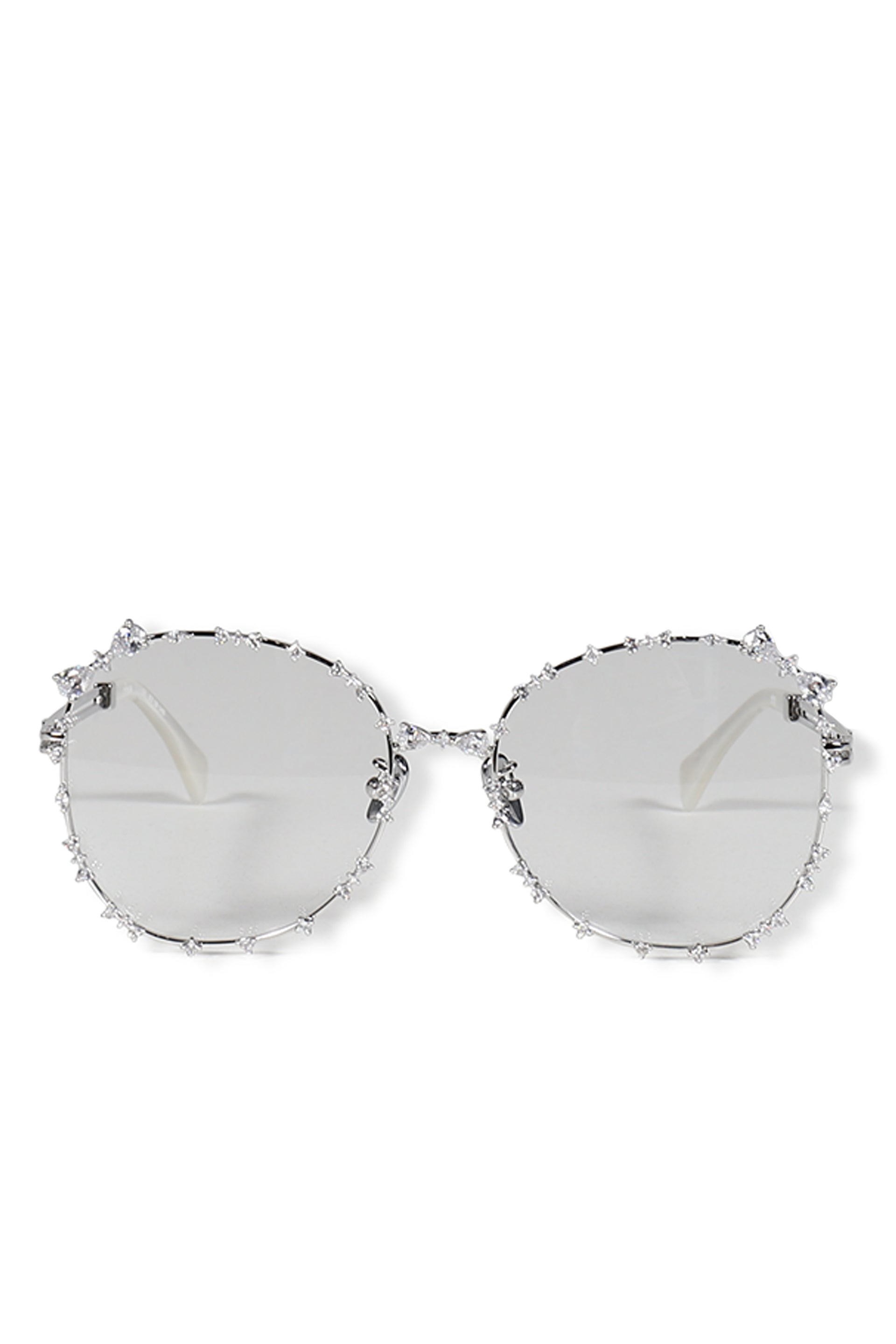 FLOWER GEMSTONE DECORATION GLASSES / SIL