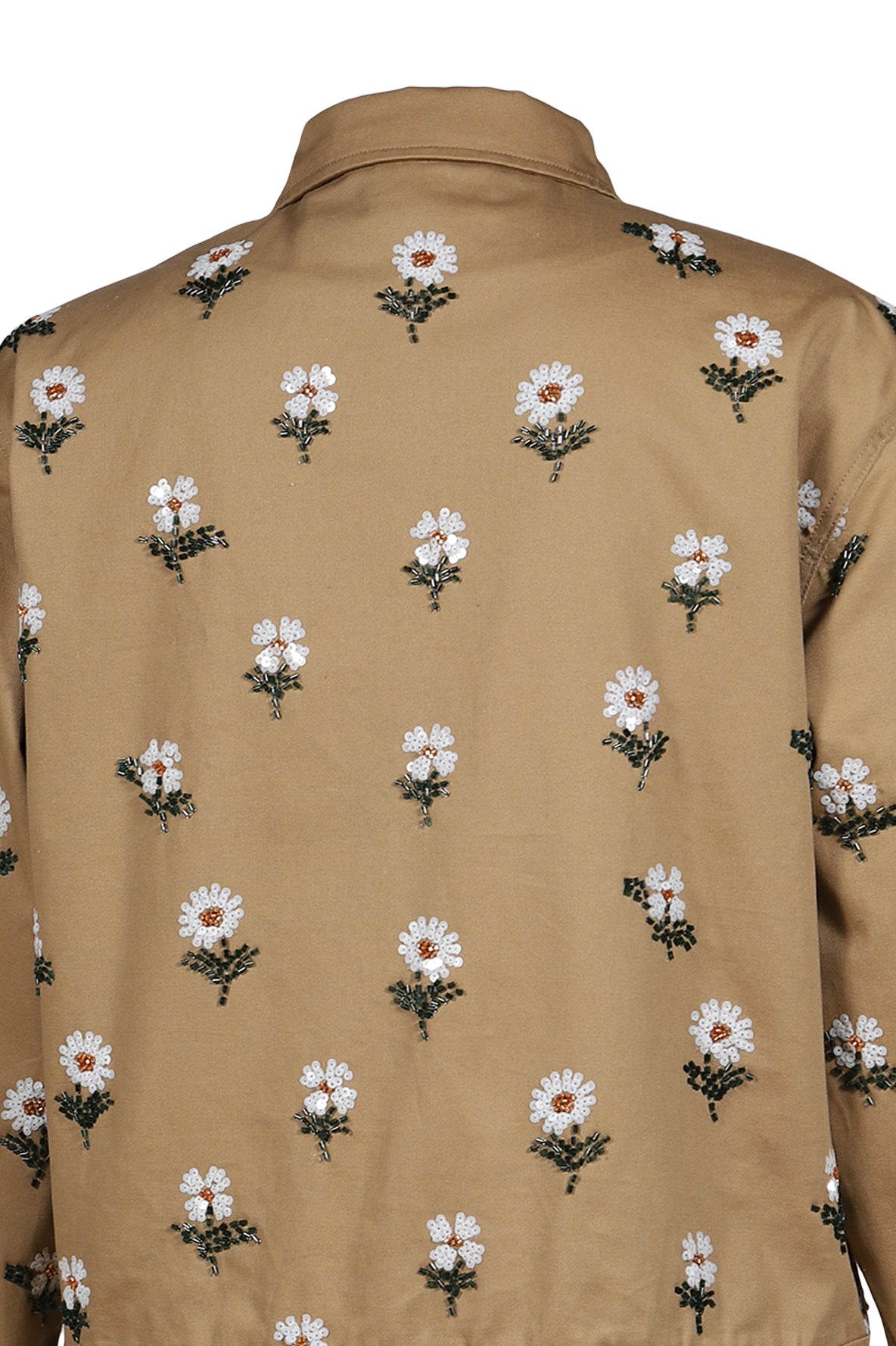 FLOWERS BEADED JACKET / TAUPE
