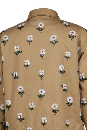 FLOWERS BEADED JACKET / TAUPE