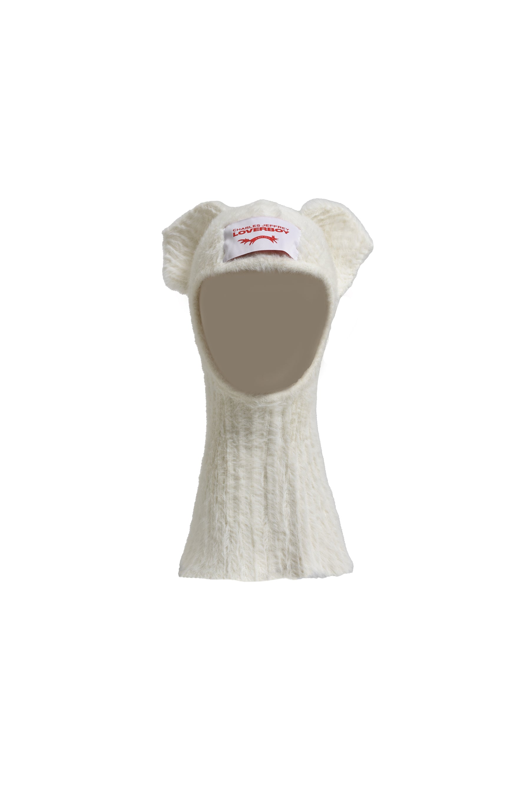 FLUFFY EARS BALACLAVA / WHT