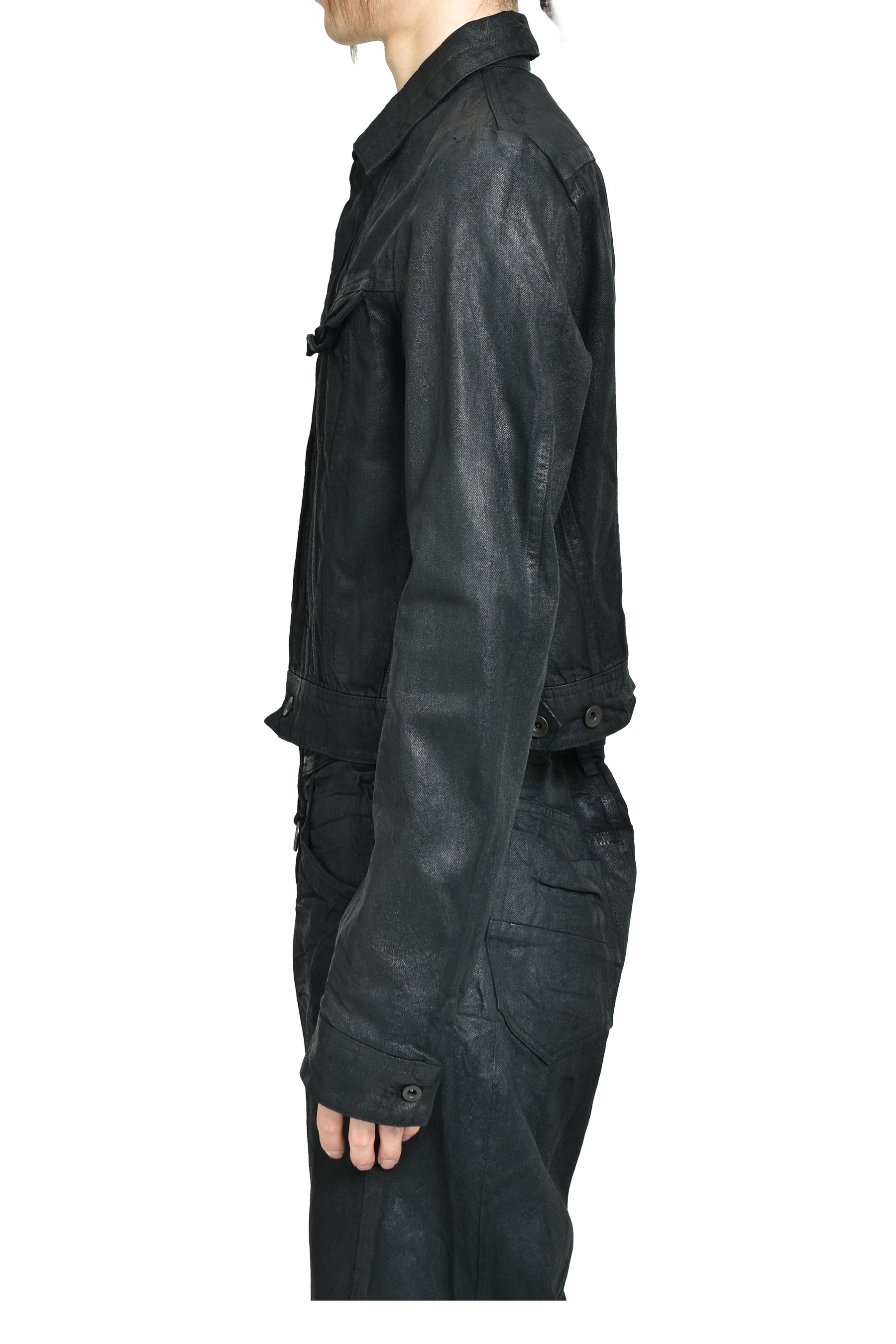 JULIUS ユリウス FW25 10OZ COATING DENIM BLOUSON / BLK - NUBIAN
