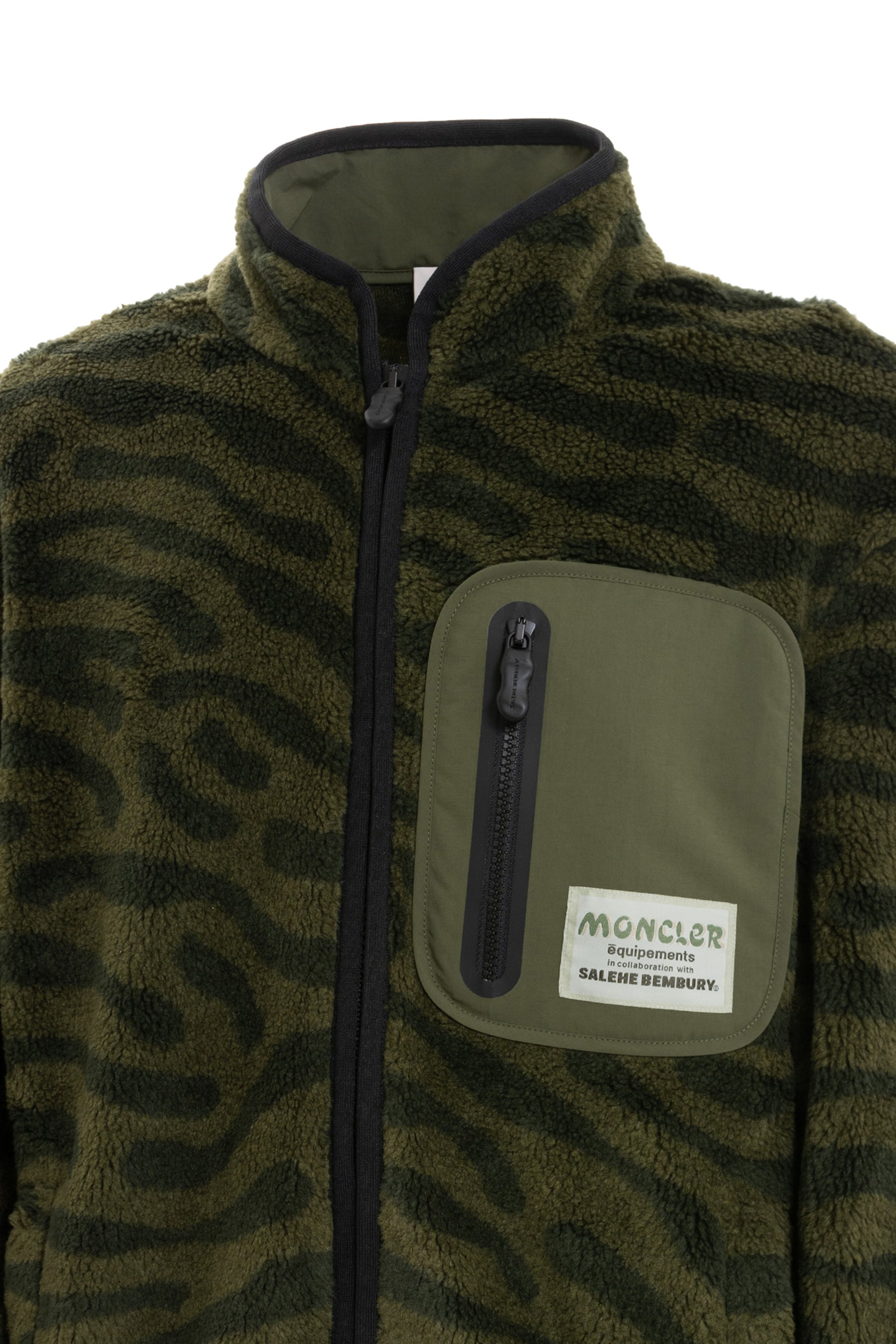 JW Anderson Jacquard Fleece Jacket in Green for Men