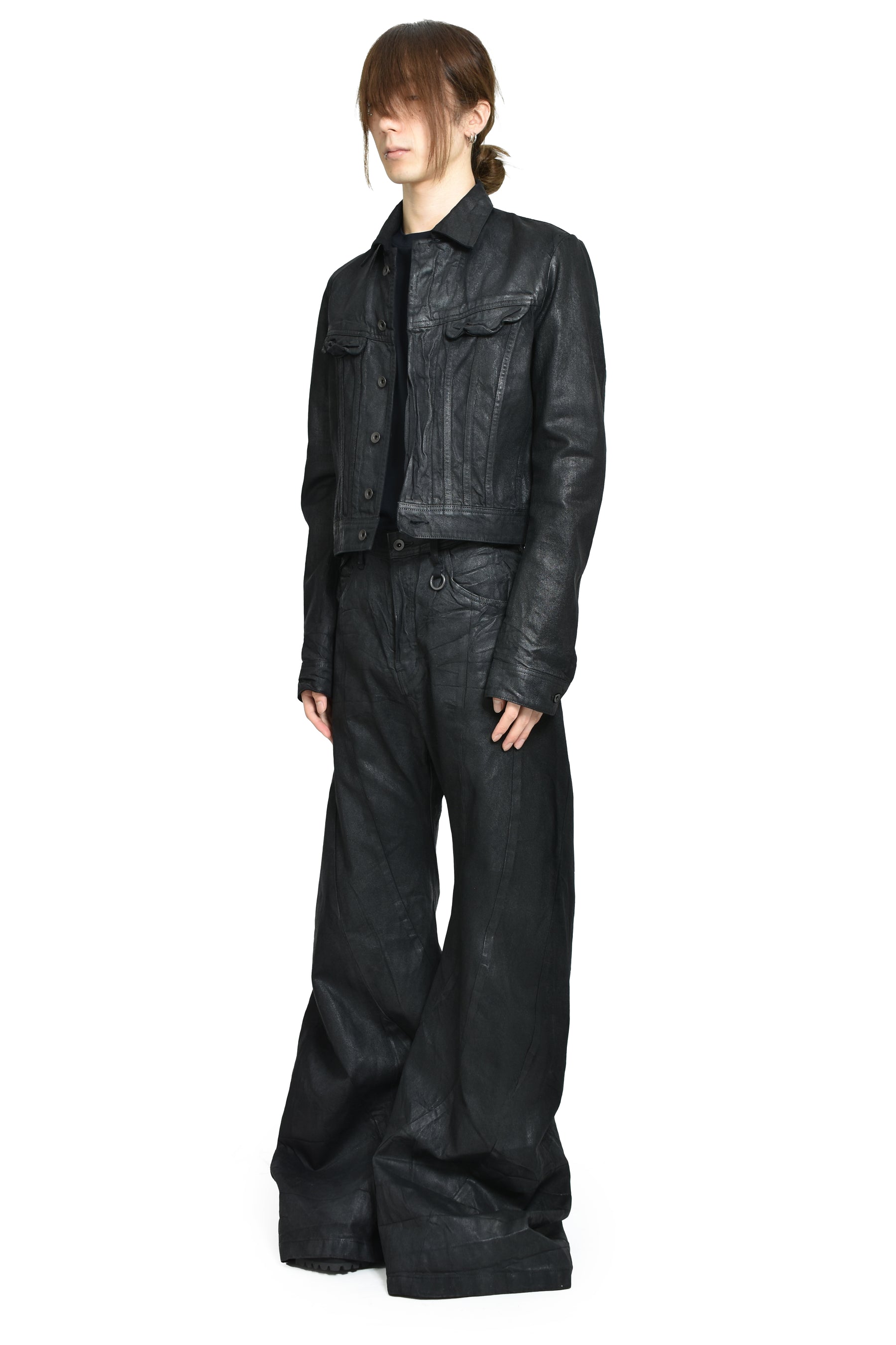 JULIUS ユリウス FW25 10OZ COATING DENIM BLOUSON / BLK - NUBIAN