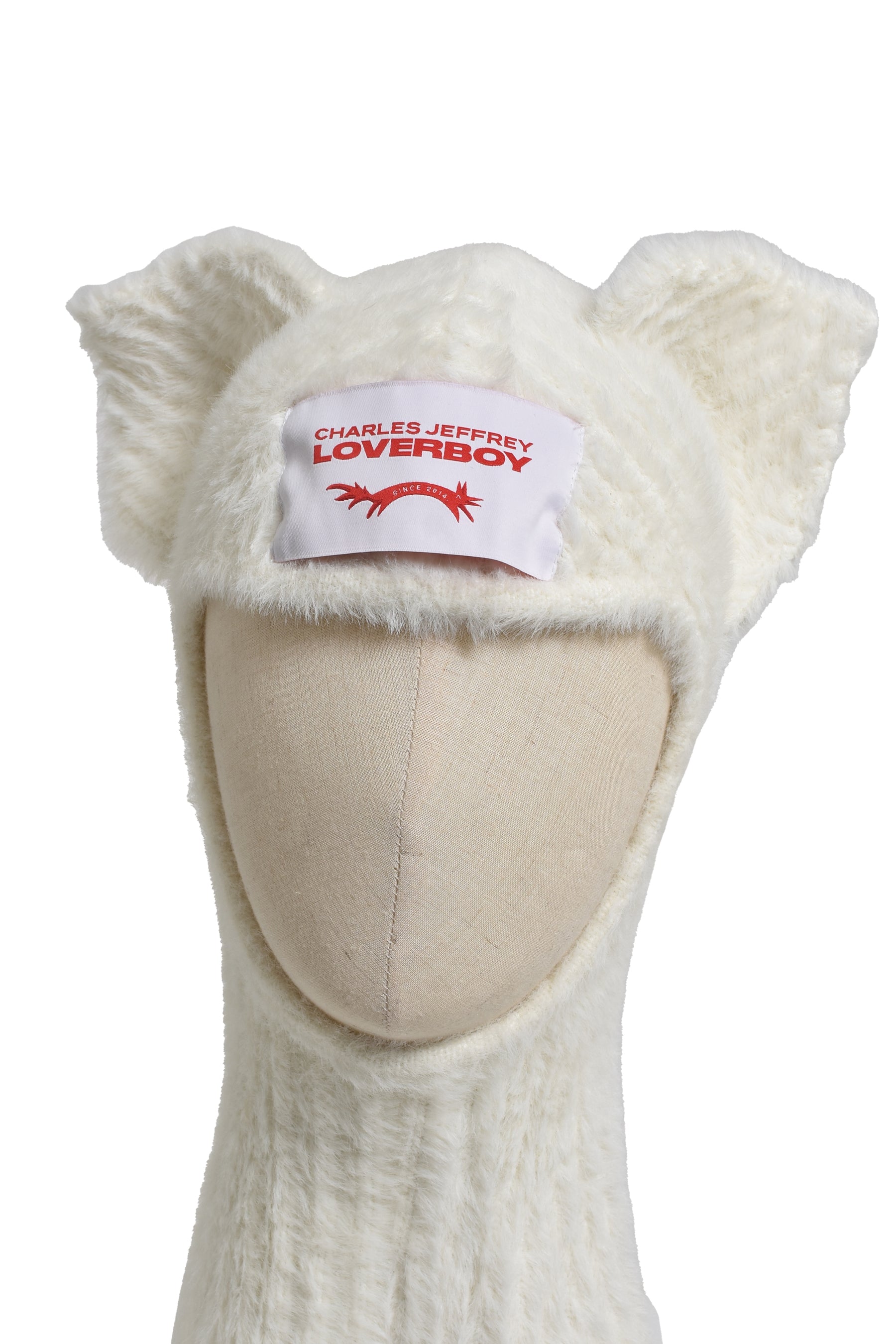 FLUFFY EARS BALACLAVA / WHT