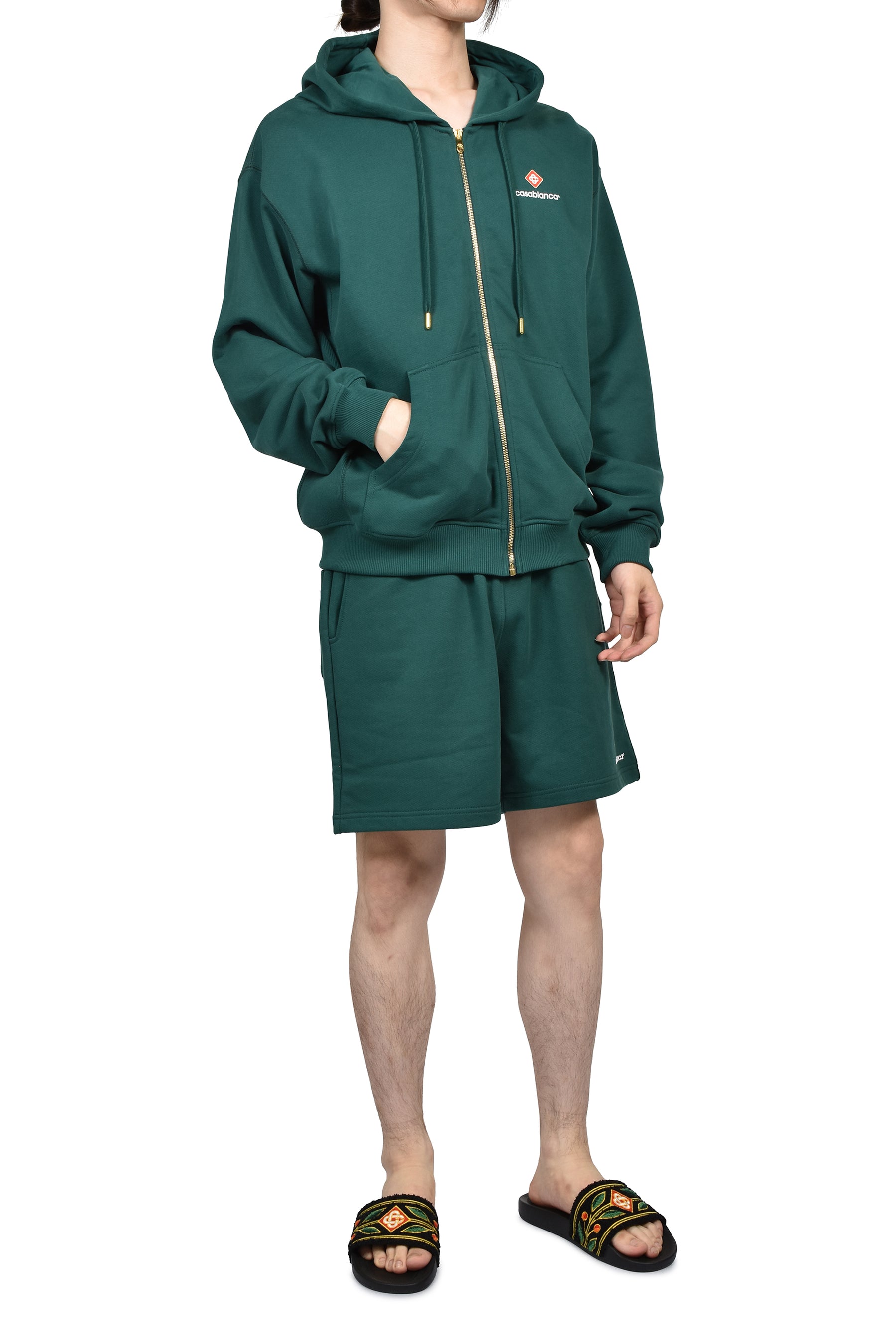 CLASSIC ZIP UP HOODIE / GRN