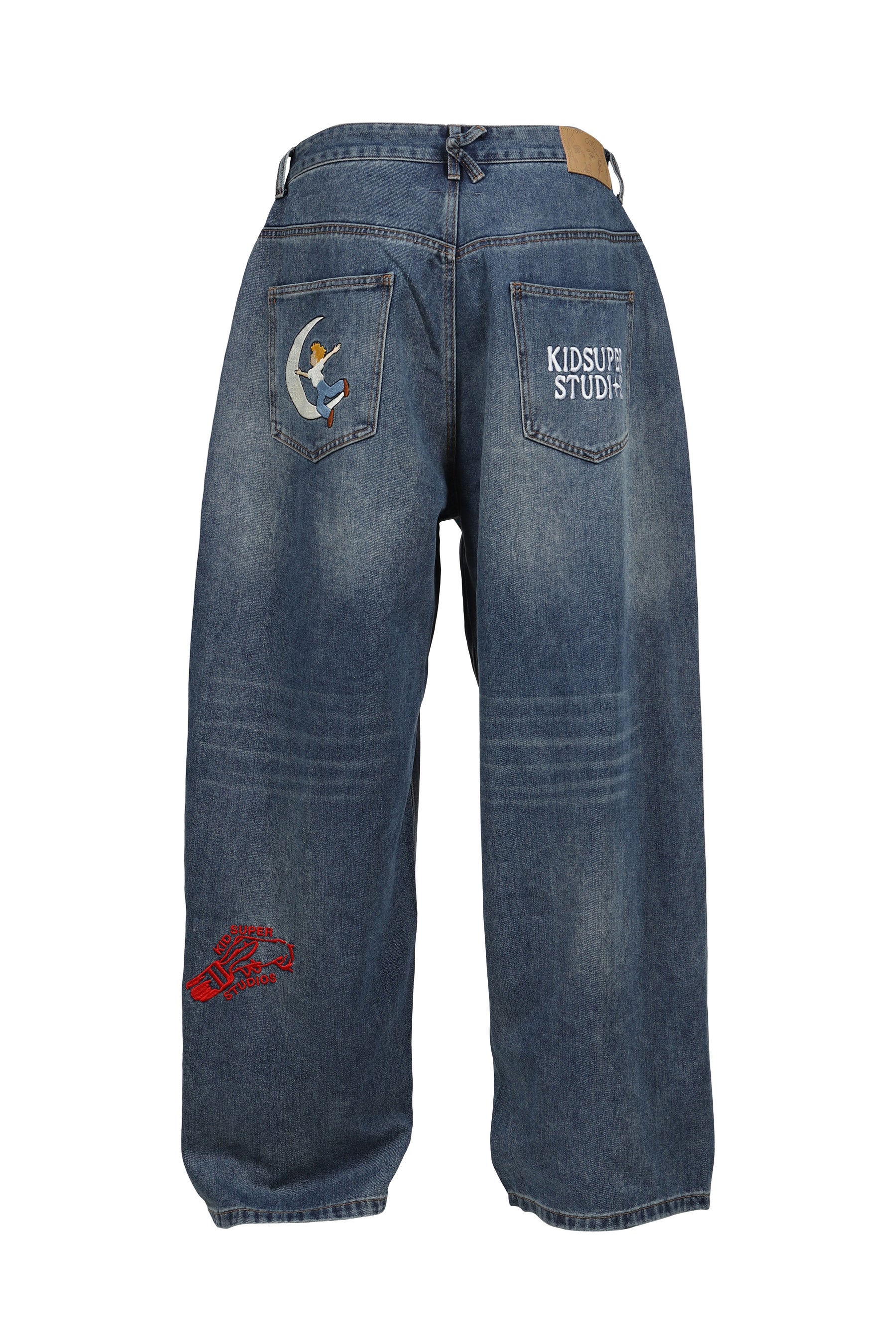 EMBROIDERED PAINTINGS BALLOON PANTS / BLU