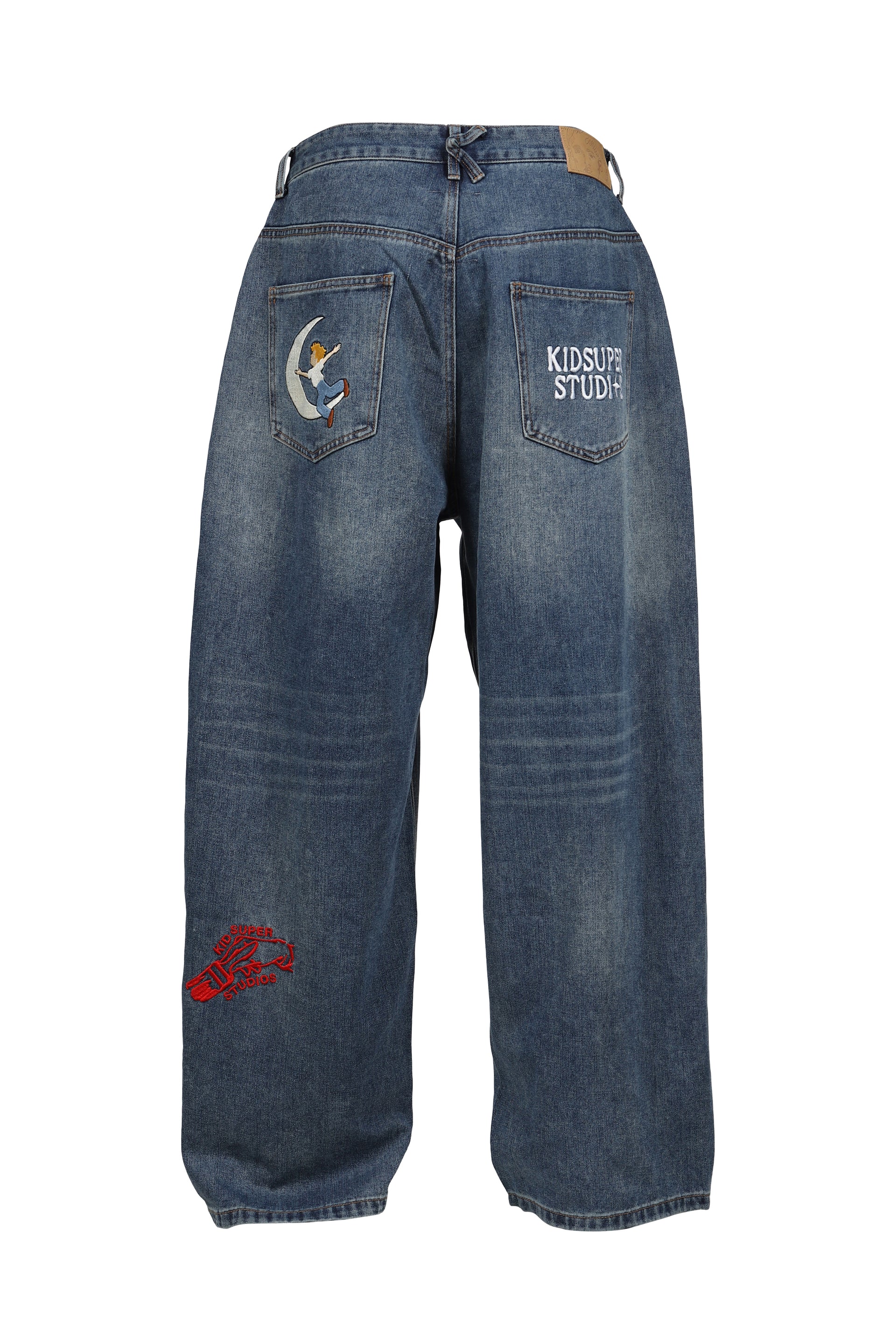 EMBROIDERED PAINTINGS BALLOON PANTS / BLU
