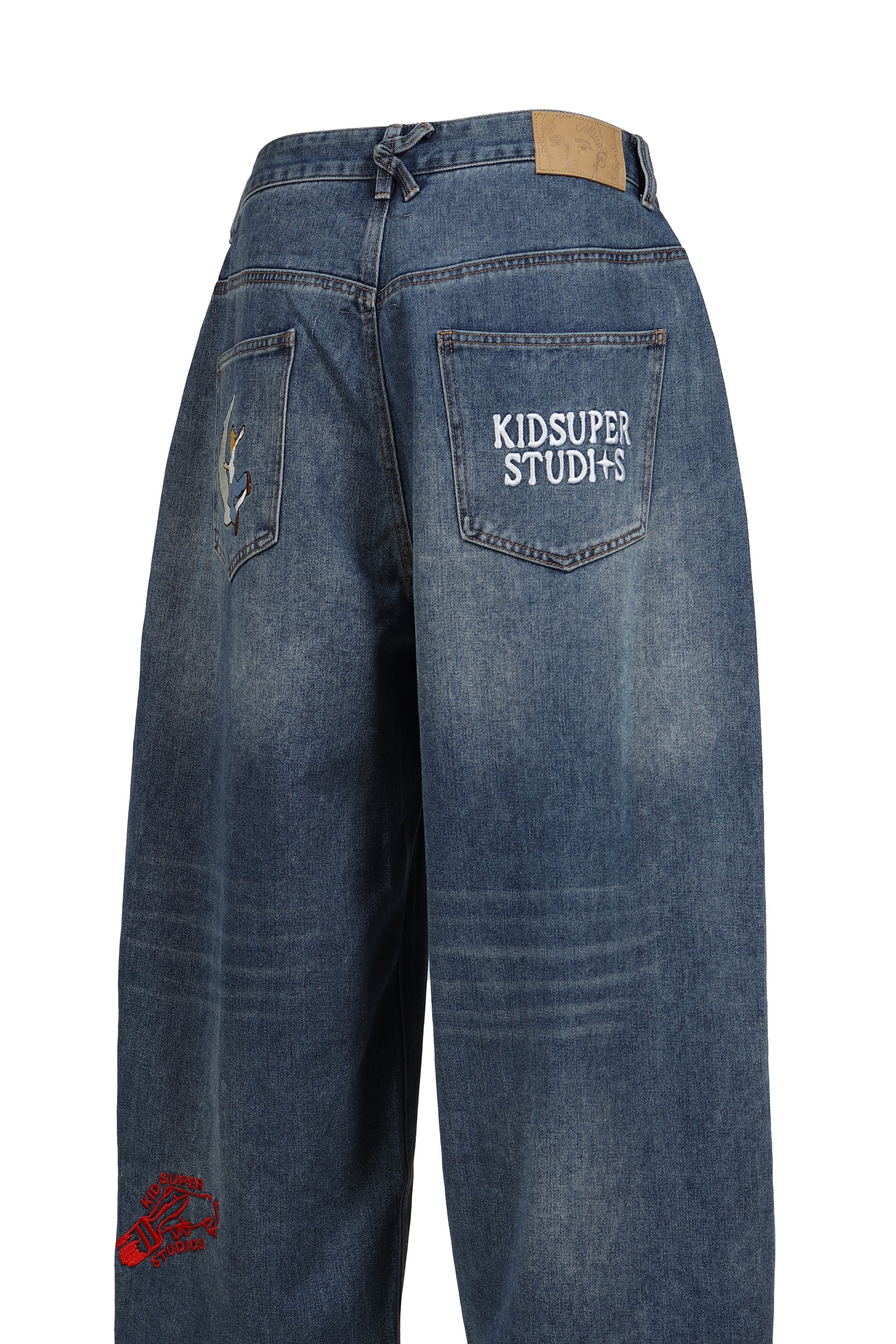 EMBROIDERED PAINTINGS BALLOON PANTS / BLU
