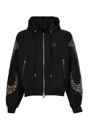 IRON STEEL FOCUS ZIP-UP HOODIE / BLK