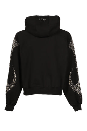 IRON STEEL FOCUS ZIP-UP HOODIE / BLK