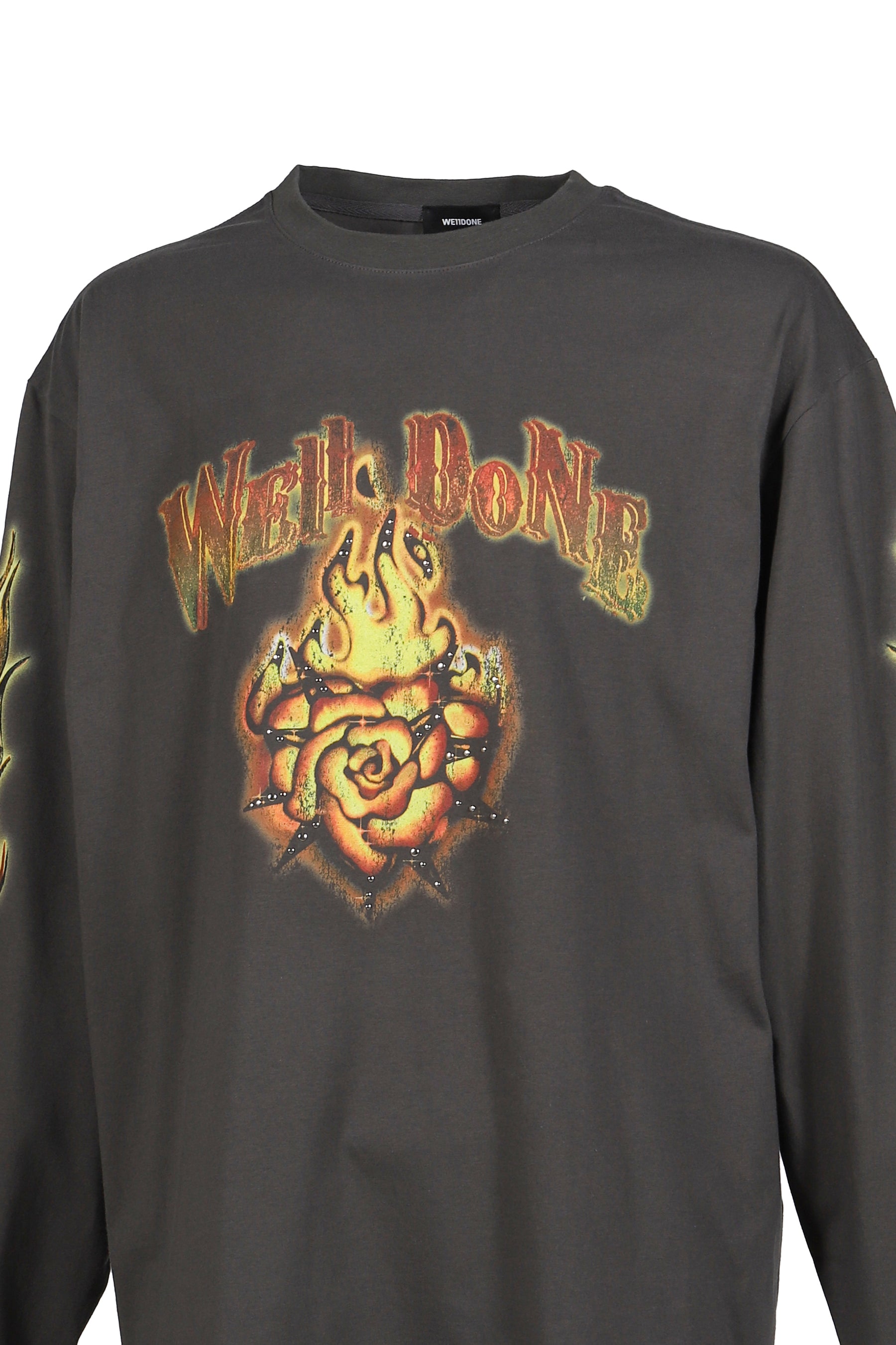 FIRE LONG-SLEEVED T-SHIRT / CHARCOAL