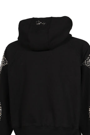 IRON STEEL FOCUS ZIP-UP HOODIE / BLK