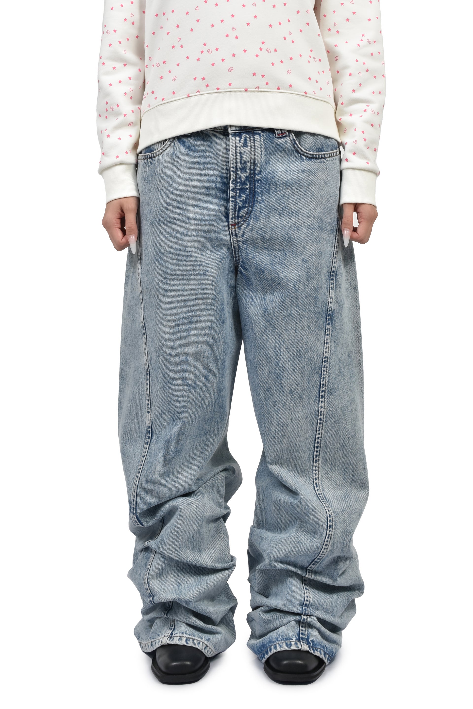 AVAVAV PLEATED JEANS BLUE / BLUE