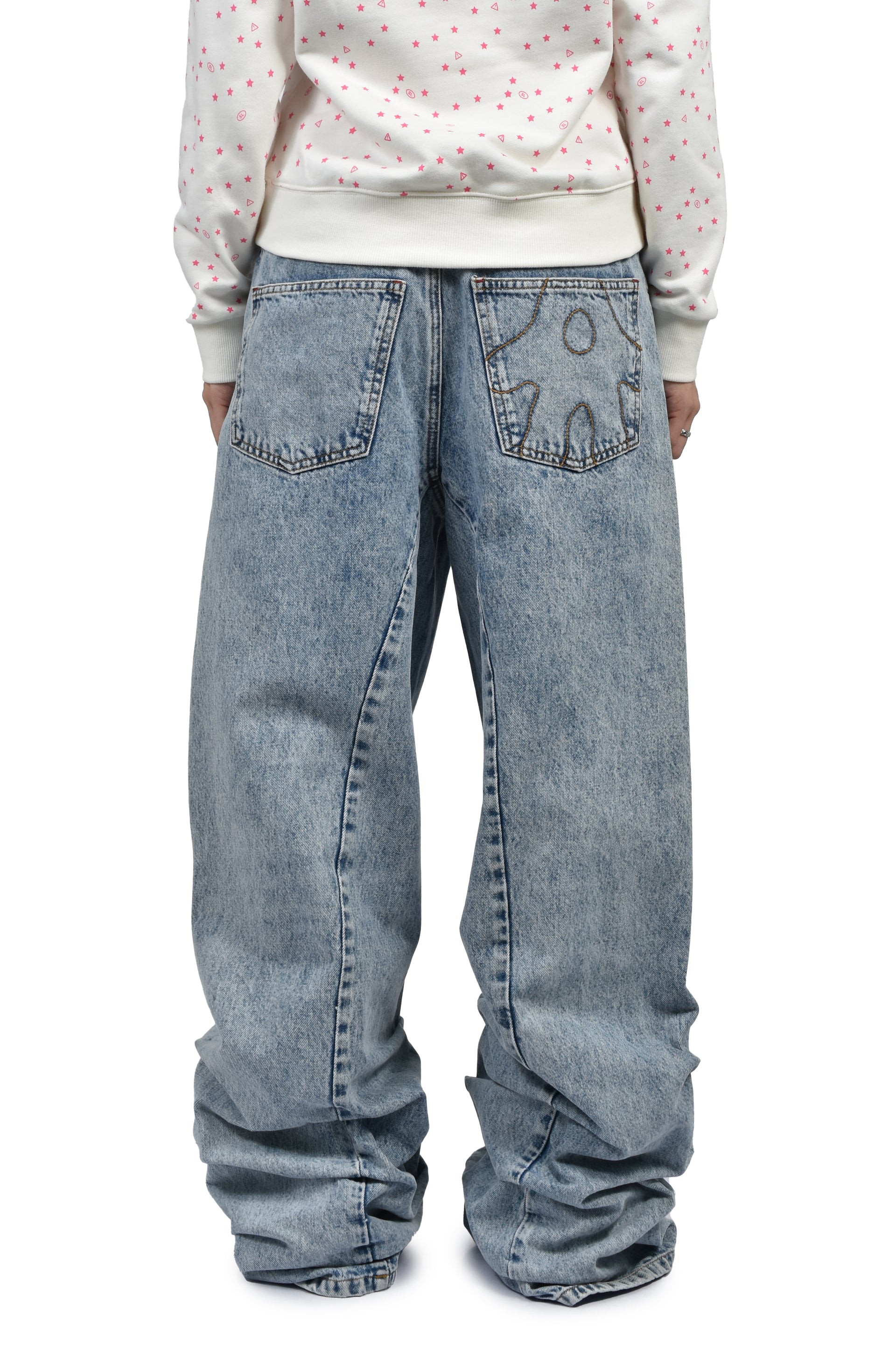 AVAVAV PLEATED JEANS BLUE / BLUE