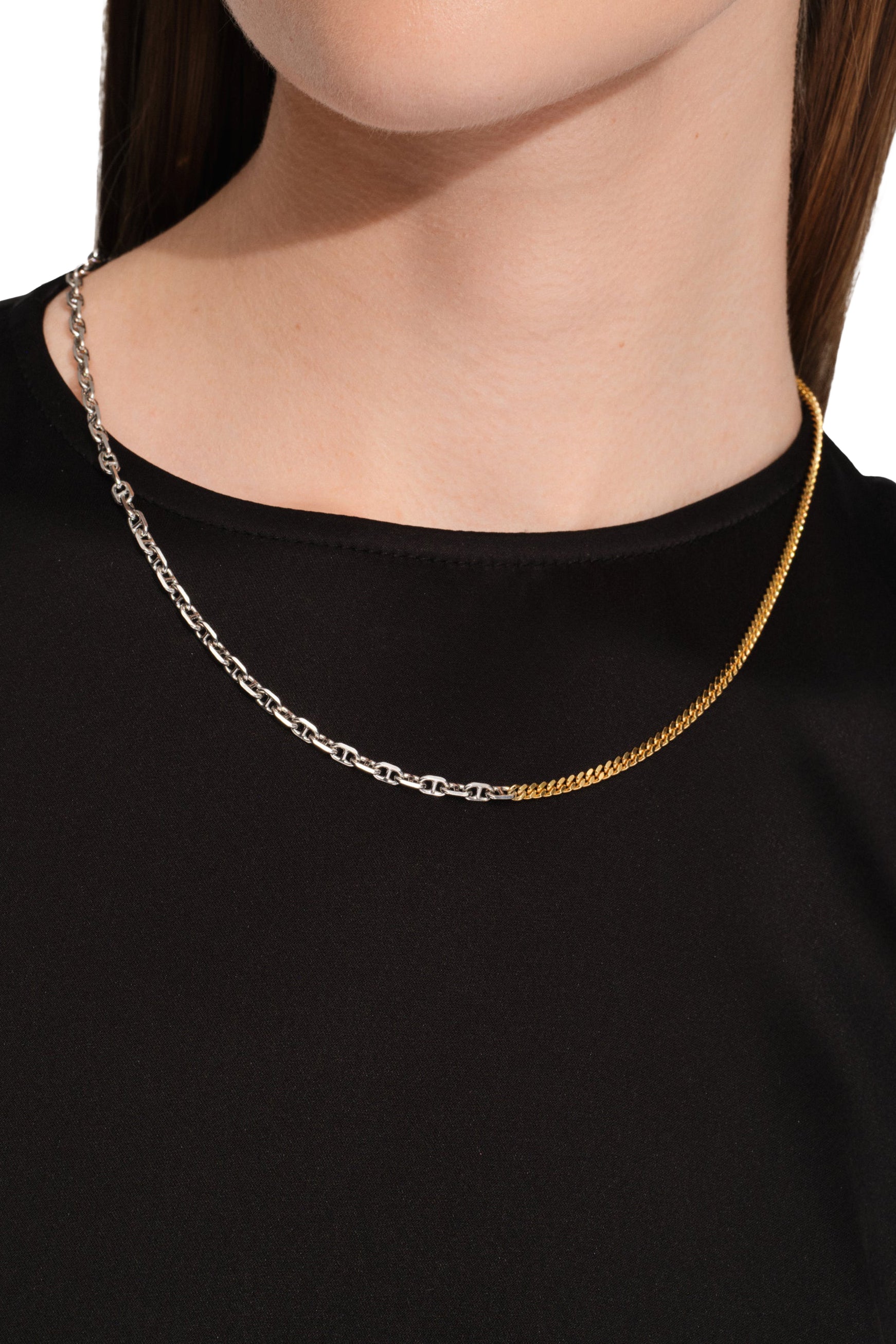 RUE CHAIN DUO / SIL GLD