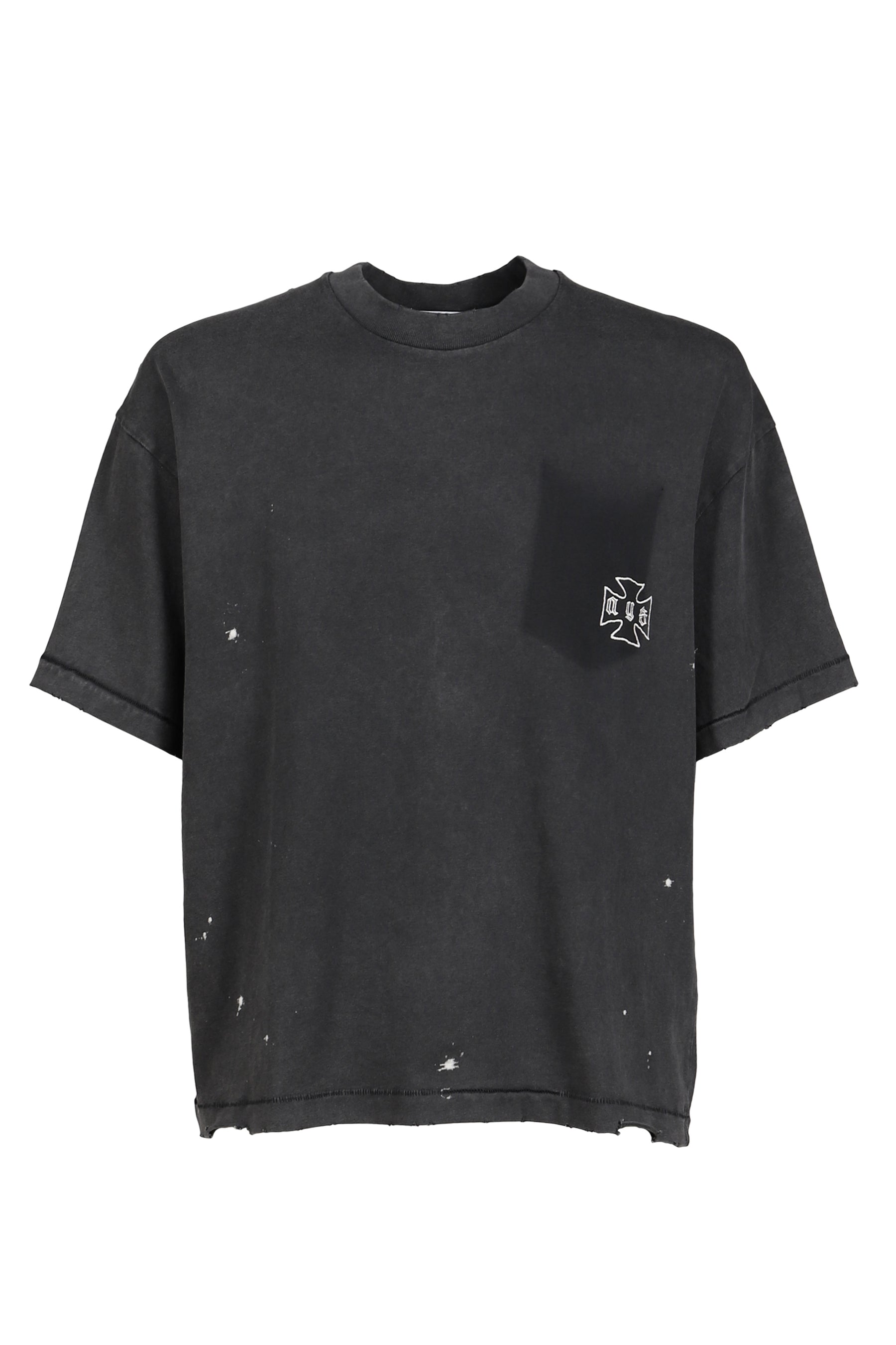 STAINED POCKET T / VINTAGE BLACK