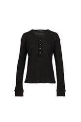GENTLE HENLEY LONGSLEEVE / BLK