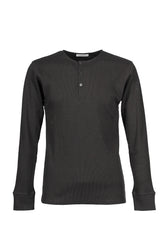LONG SLEEVE HENLEY / BASALT