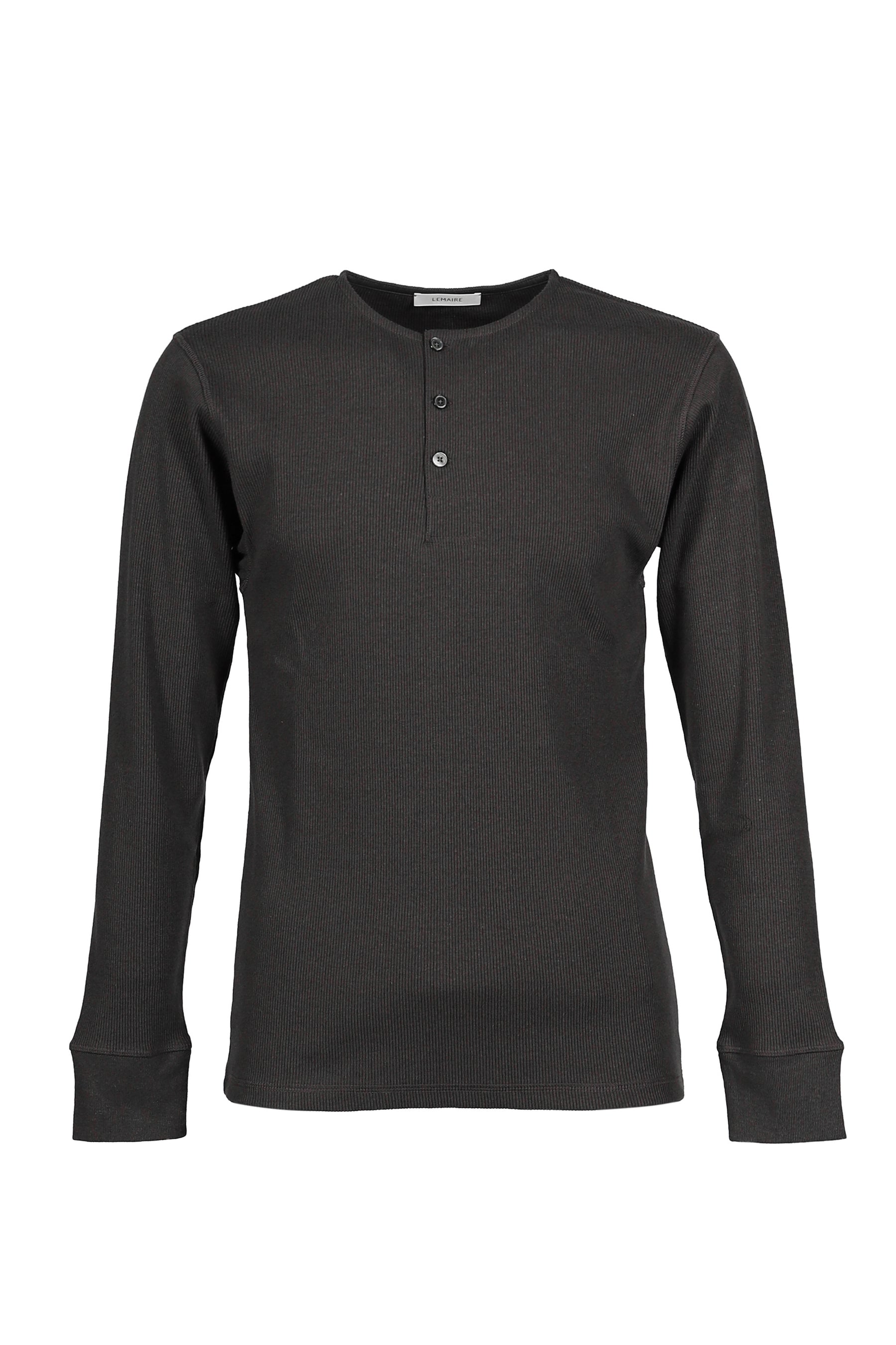 LONG SLEEVE HENLEY / BASALT