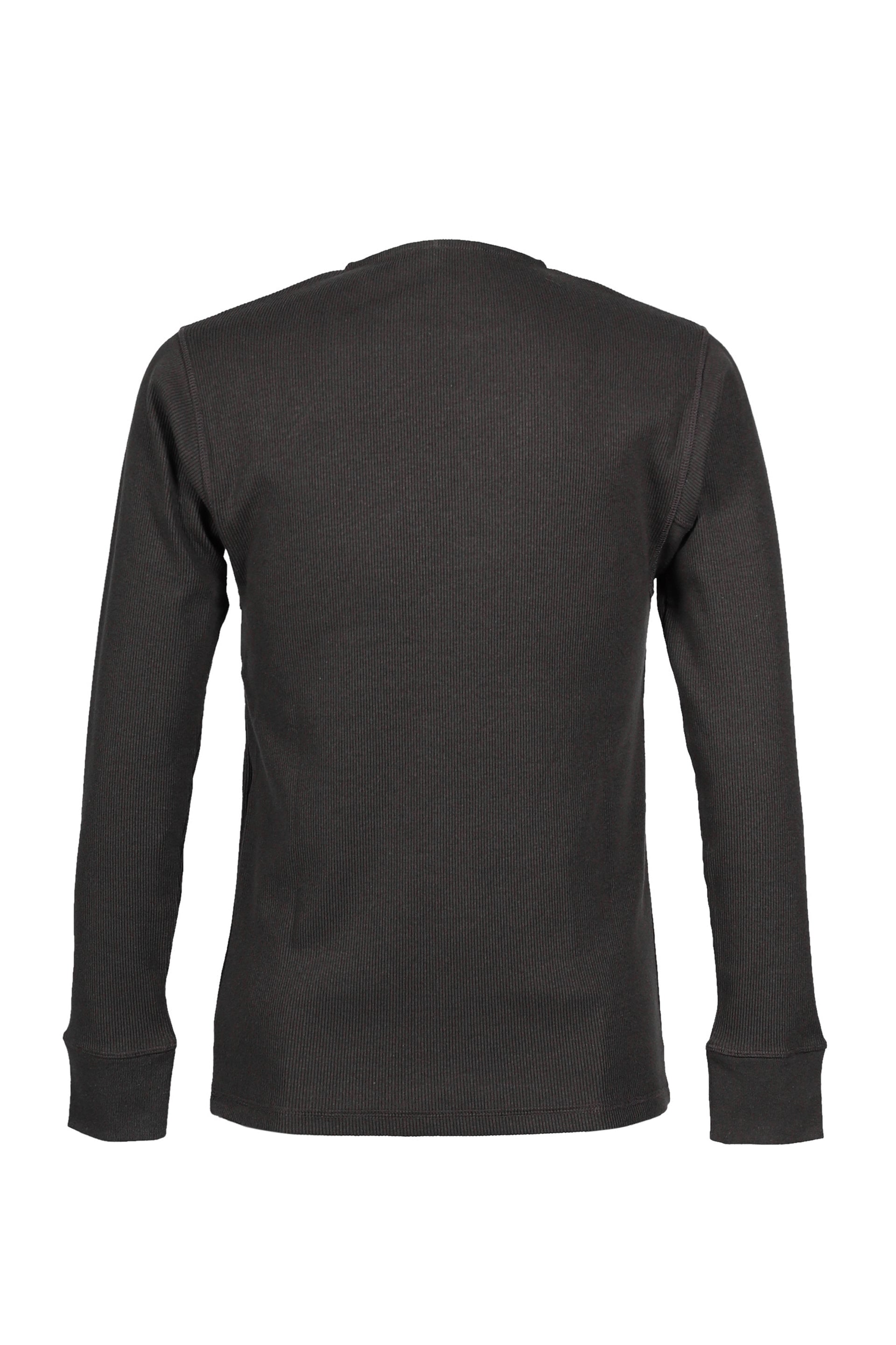 LONG SLEEVE HENLEY / BASALT
