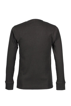 LONG SLEEVE HENLEY / BASALT
